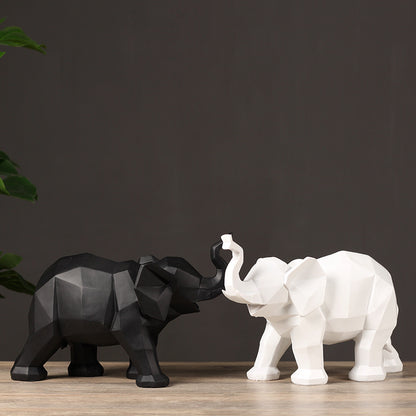 Geometric Elephant Sculpture Homeandso