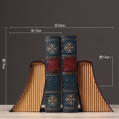 Vintage Leather Bookends Homeandso