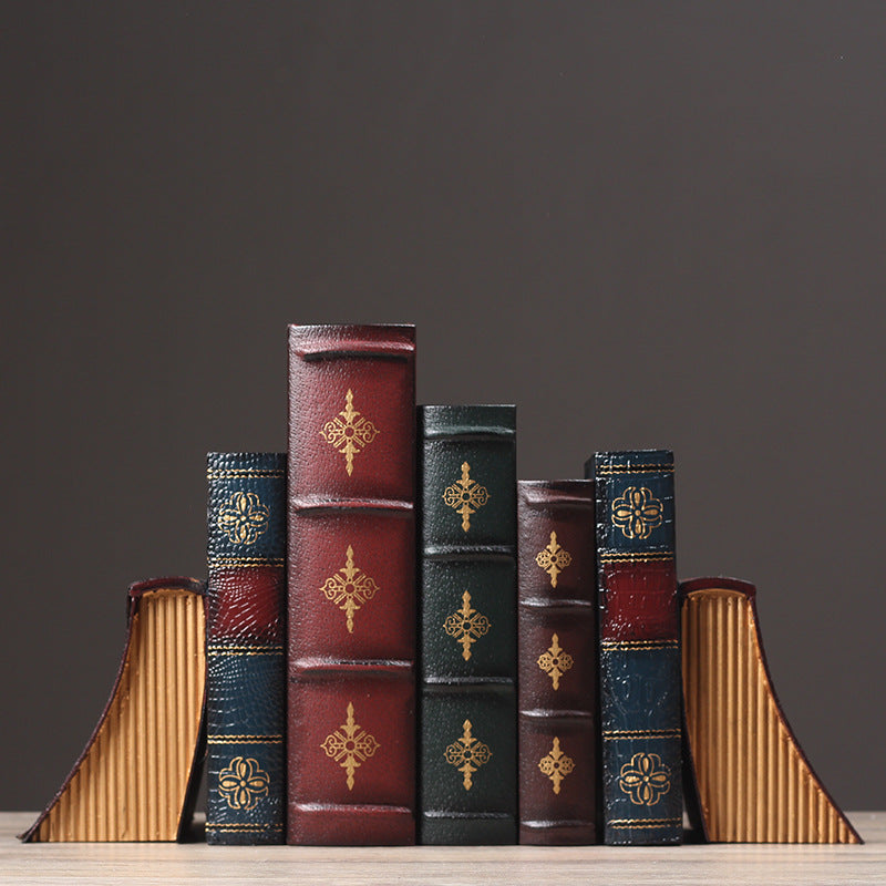 Vintage Leather Bookends Homeandso