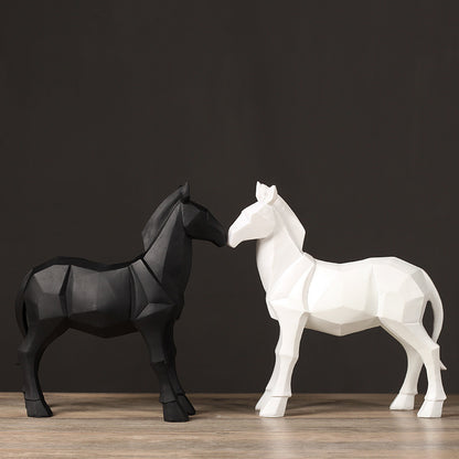 Geometric Horse Figurine Homeandso