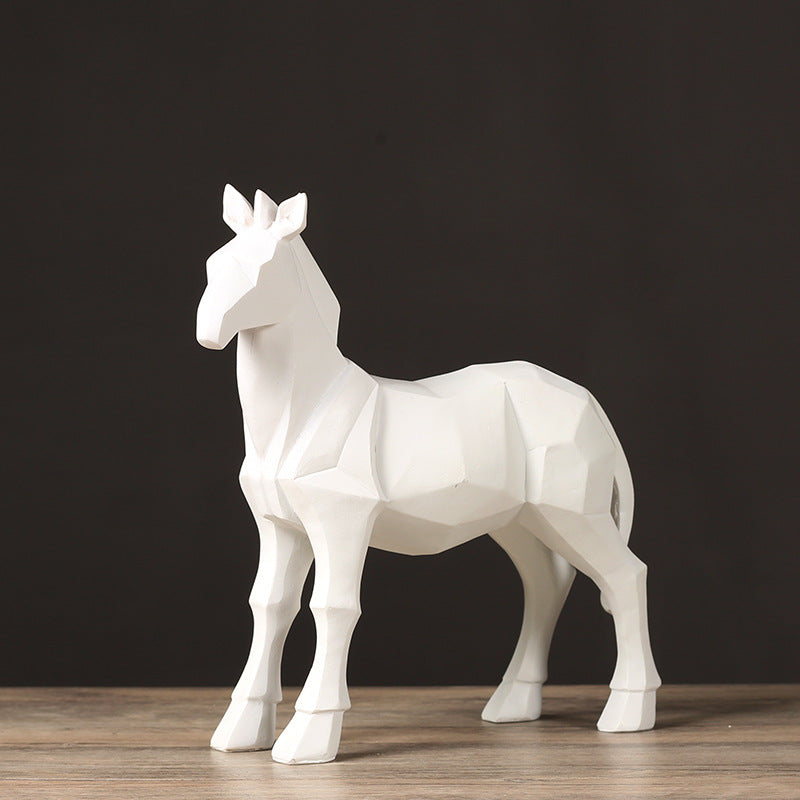 Geometric Horse Figurine Homeandso