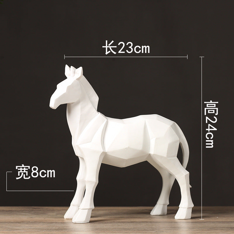 Geometric Horse Figurine Homeandso