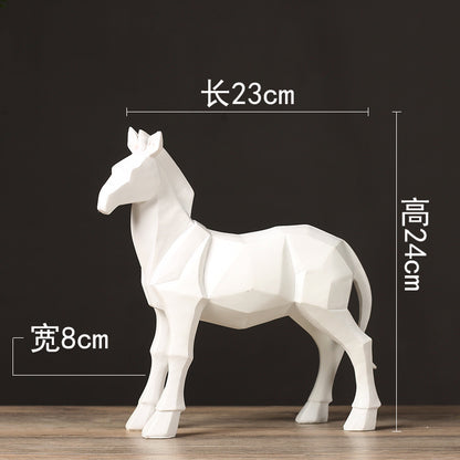 Geometric Horse Figurine Homeandso