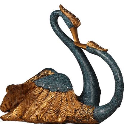 Elegant Swans Decorative Sculpture Homeandso