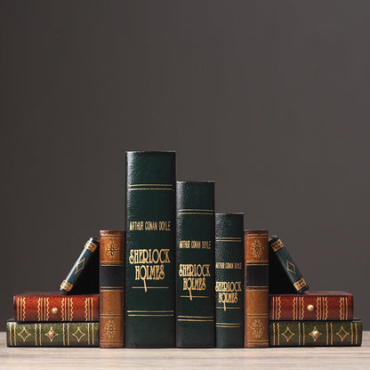 Vintage Leather Bookends Homeandso