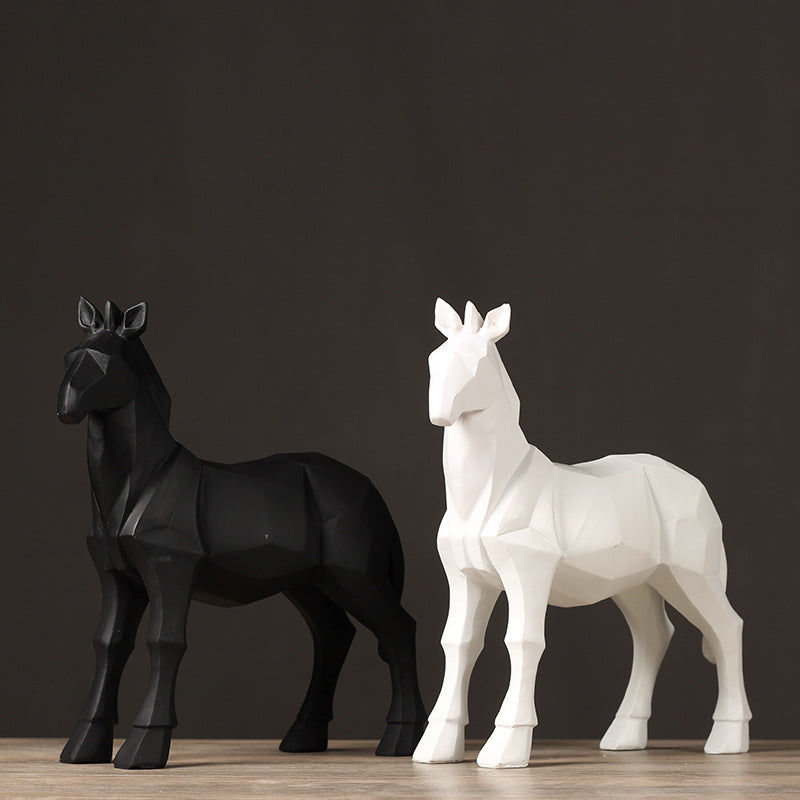 Geometric Horse Figurine Homeandso