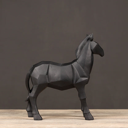 Geometric Horse Figurine Homeandso