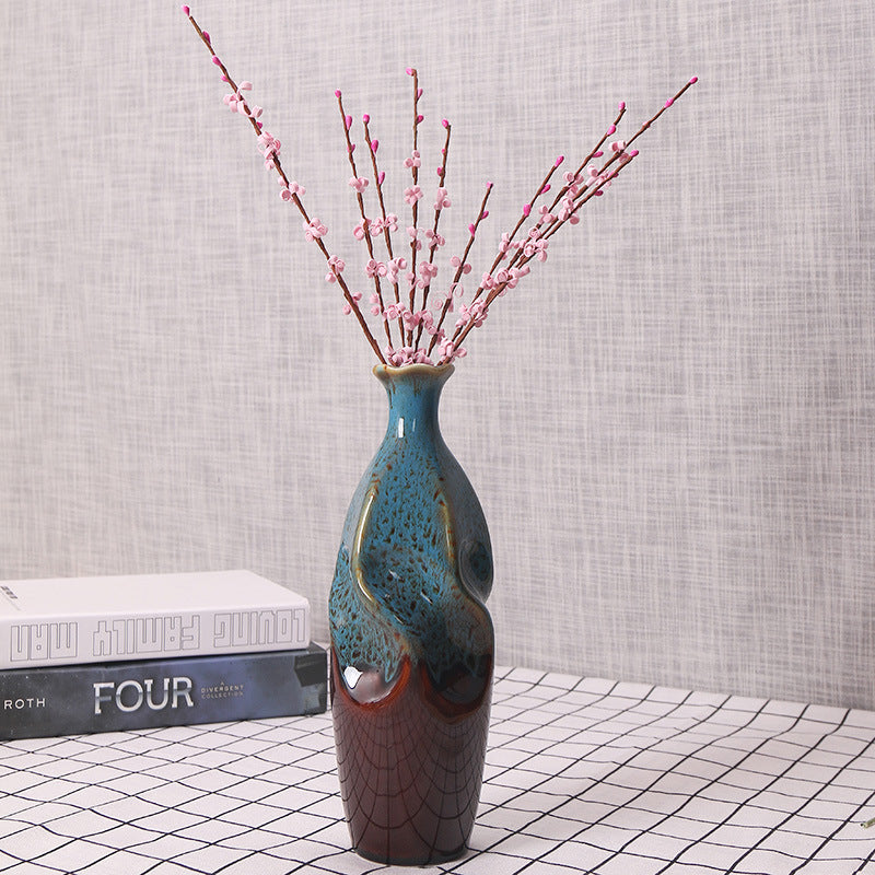 Artisanal Ceramic Decorative Bottle Vase