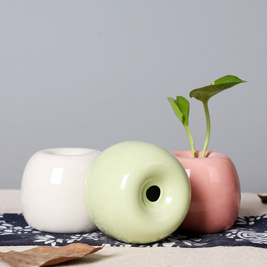 Artistic Ceramic Apple-Shaped Planter