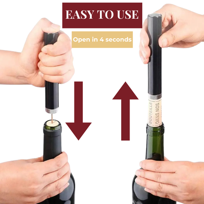 WineLuxe Air Pressure Wine Aerator – Stainless Steel & Ergonomic Design