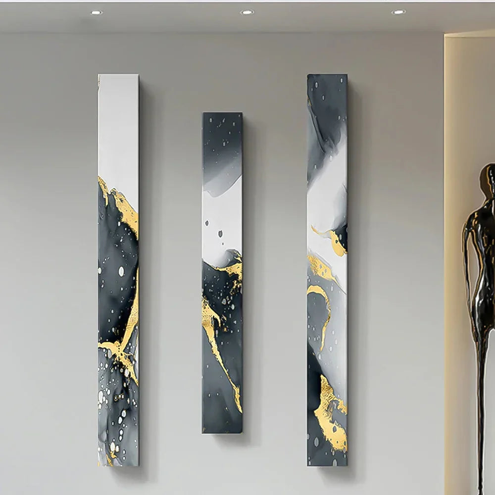 Abstract Gray Liquid Marble Canvas Art for Modern Home Decor