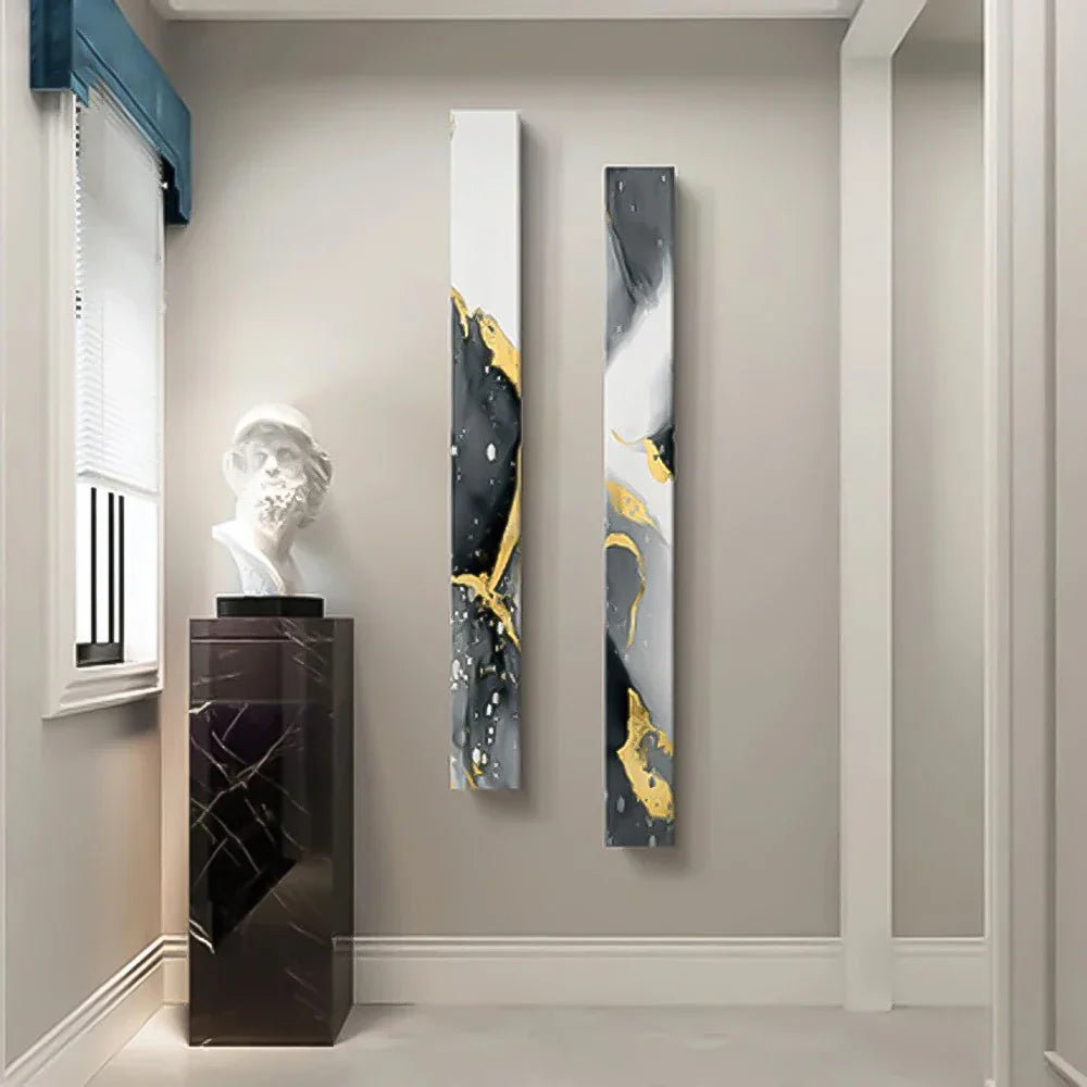 Abstract Gray Liquid Marble Canvas Art for Modern Home Decor