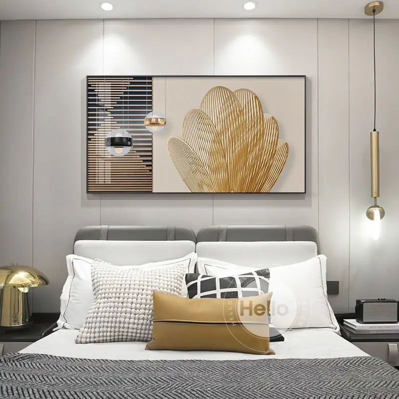 Abstract Sun & Moon Canvas Wall Art for Modern Loft Decor