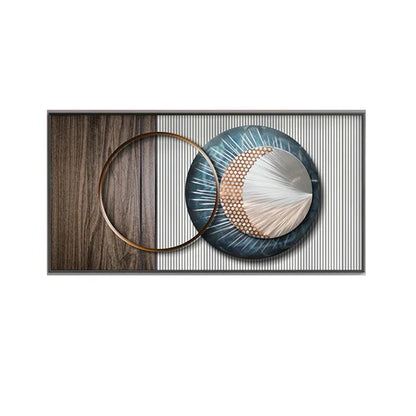 Abstract Sun & Moon Canvas Wall Art for Modern Loft Decor