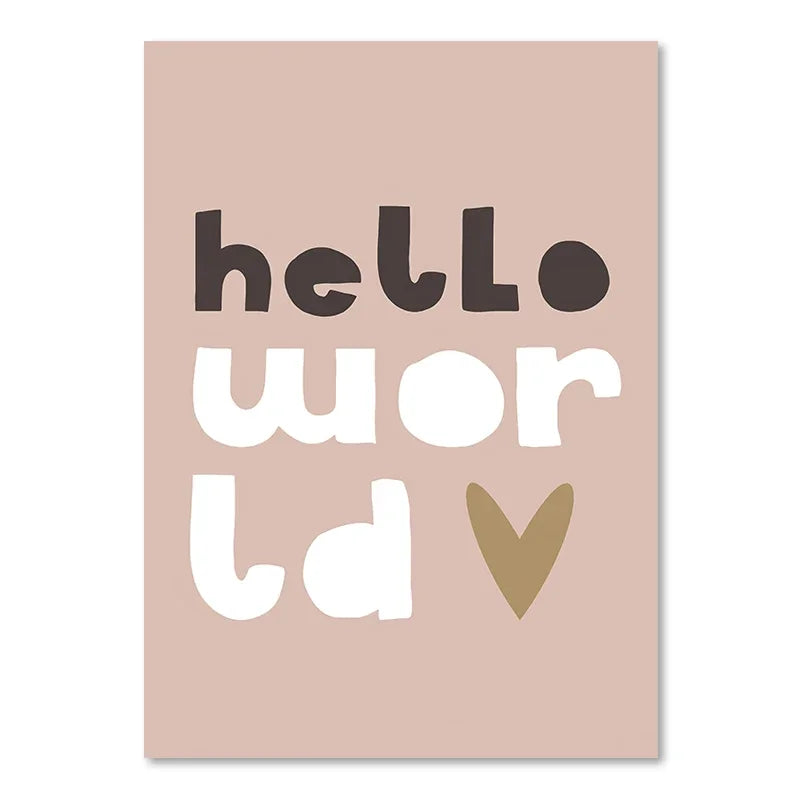 Cute Baby Animals Nursery Wall Art Canvas Prints for Kids' Room Decor