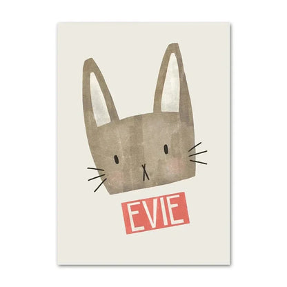 Cute Baby Animals Nursery Wall Art Canvas Prints for Kids' Room Decor