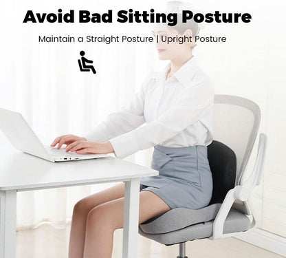Ergonomic seat cushion with lumbar support