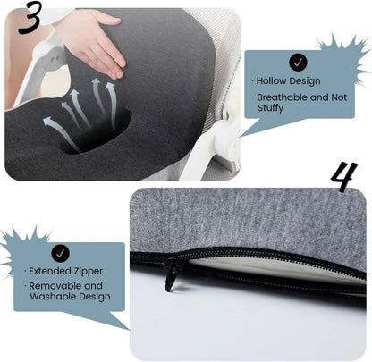 Ergonomic seat cushion with lumbar support