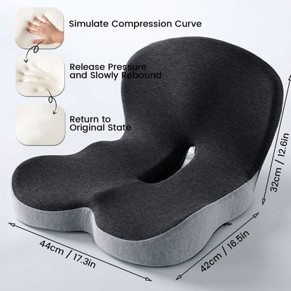Ergonomic seat cushion with lumbar support