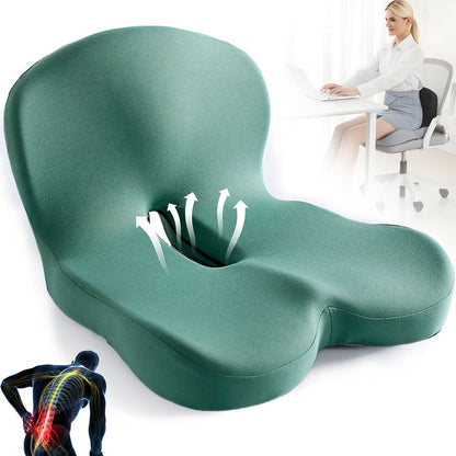 Ergonomic seat cushion with lumbar support