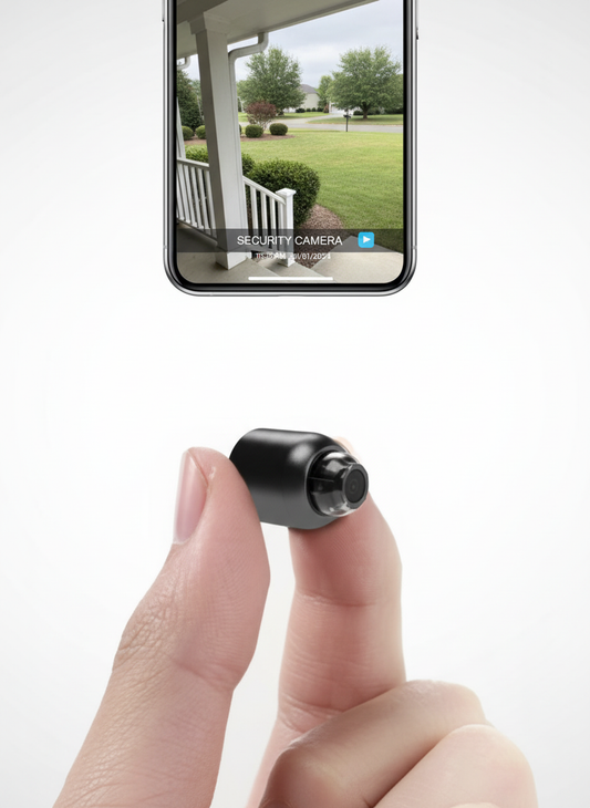 2-Pack Mini WiFi Security Camera | 1080P HD, 140° Wide Angle, Night Vision, Motion Detection (32GB SD included)