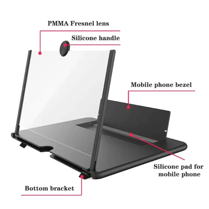 Folding Phone Screen Magnifier – HD for Videos