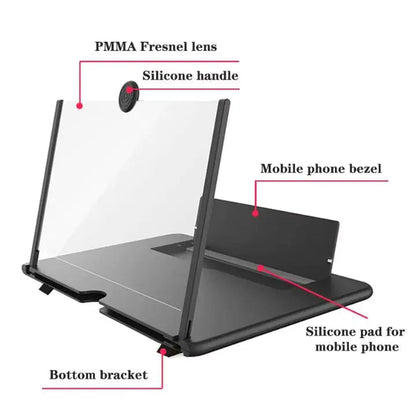 Folding Phone Screen Magnifier – HD for Videos