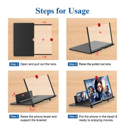Folding Phone Screen Magnifier – HD for Videos