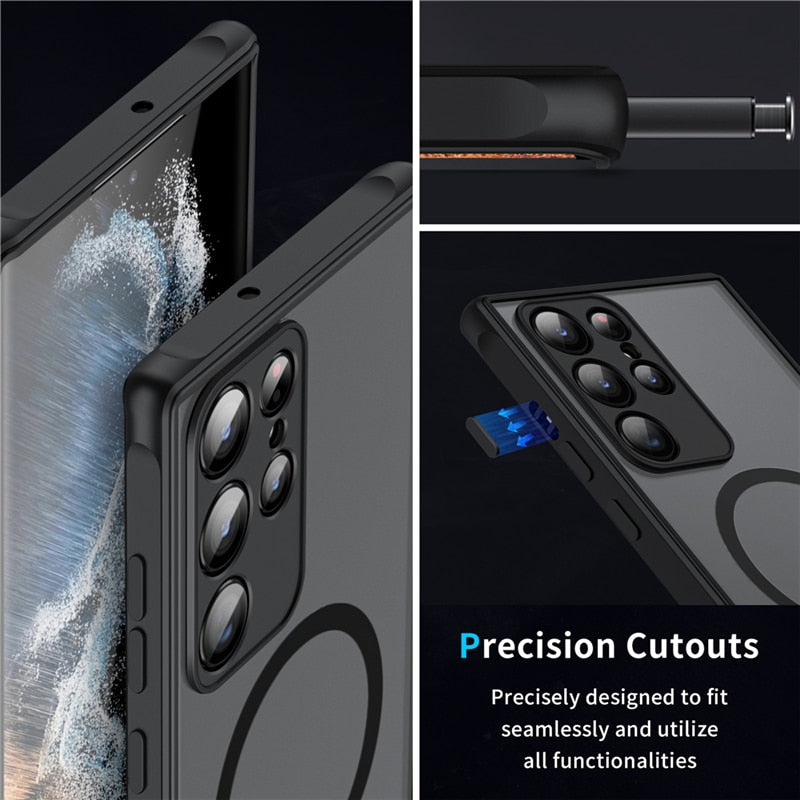 Magnetic phone case for Samsung Galaxy – MagSafe compatible, shockproof