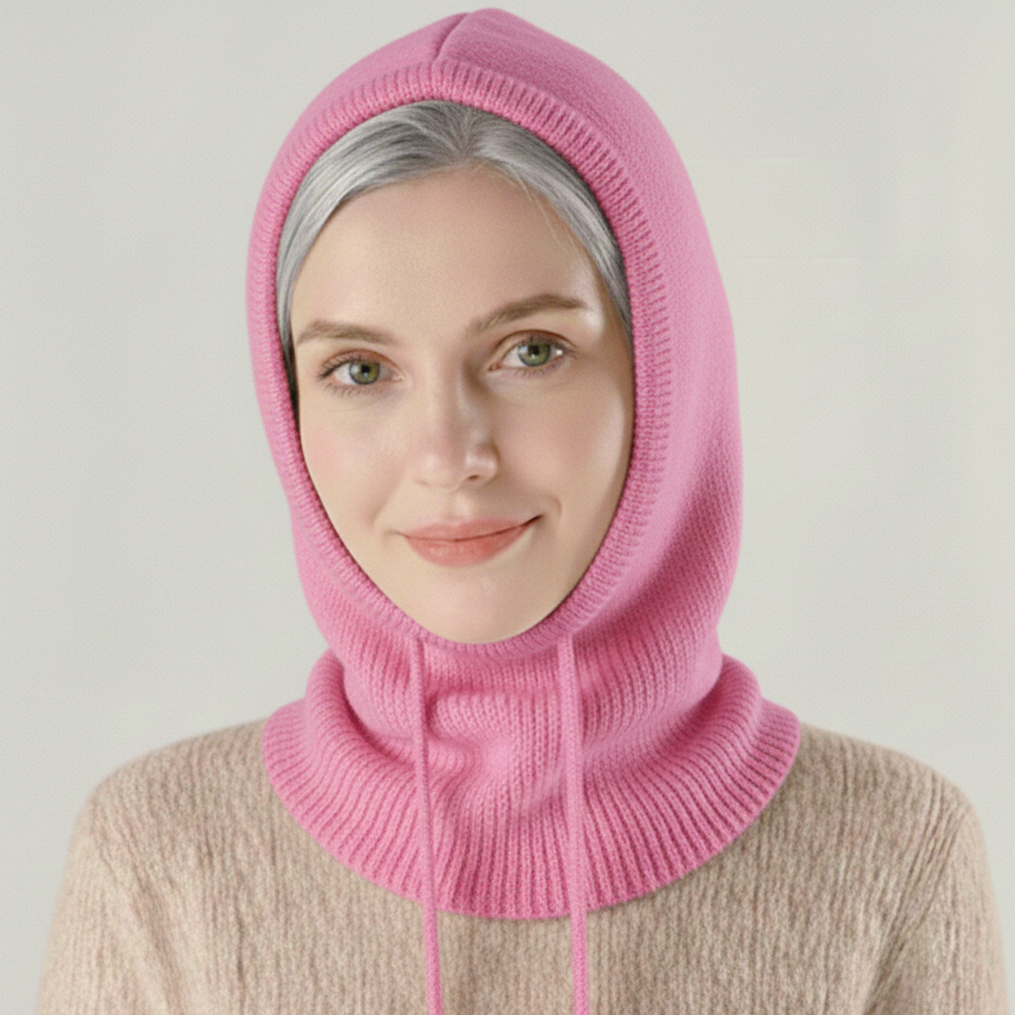 Cashmere-blend knit beanie with adjustable fit