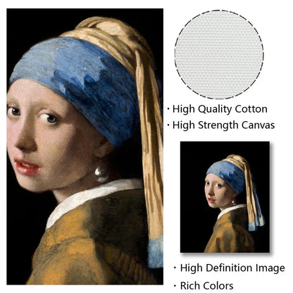 Girl with a Pearl Earring Canvas Print - Vermeer Fine Art Decor