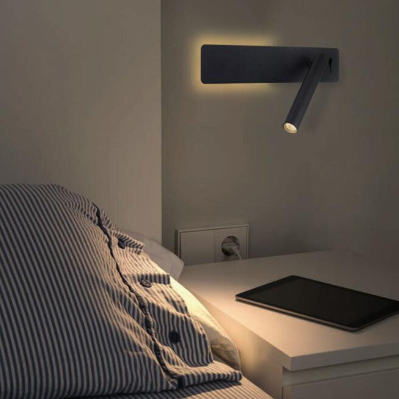 LED wall lights | adjustable arm, warm light