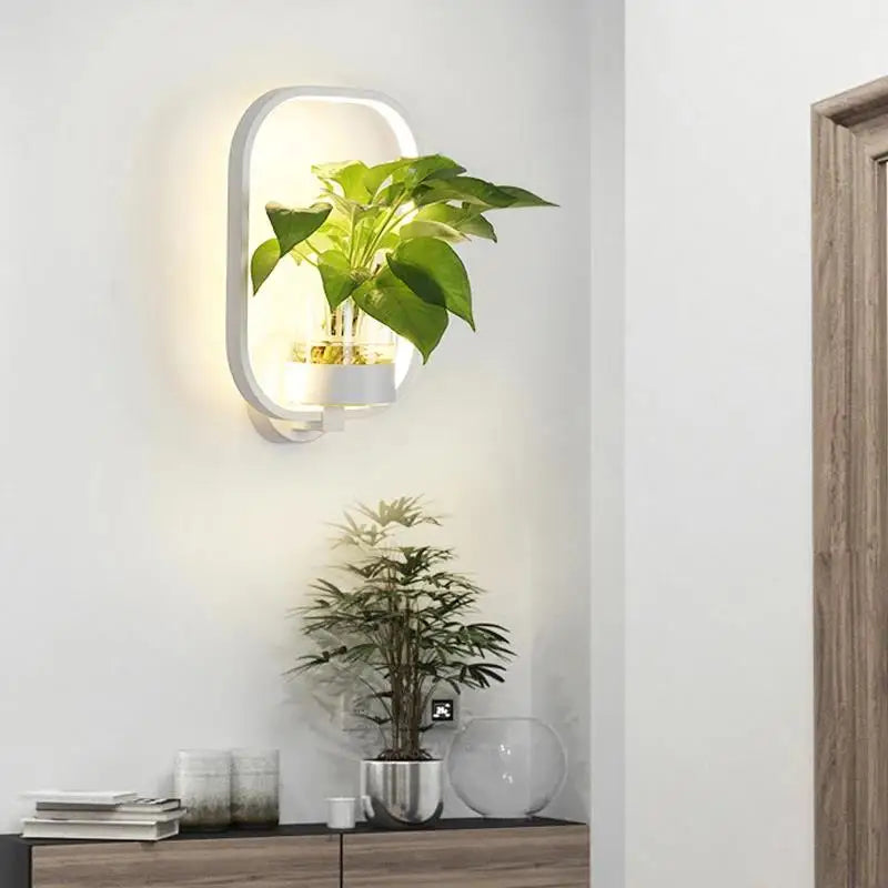 LED Wall Light with Integrated Plants – Designer Wall Lights for Interiors