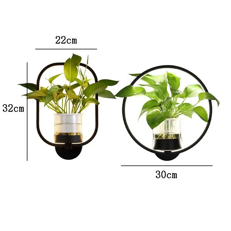 LED Wall Light with Integrated Plants – Designer Wall Lights for Interiors
