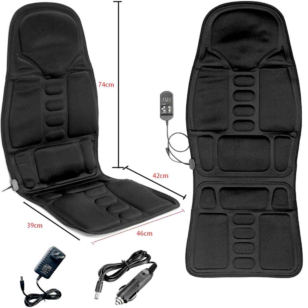 8-Mode heated massage seat cushion for back, neck & full body relaxation – Perfect for car & home