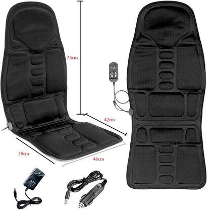 8-Mode heated massage seat cushion for back, neck & full body relaxation – Perfect for car & home