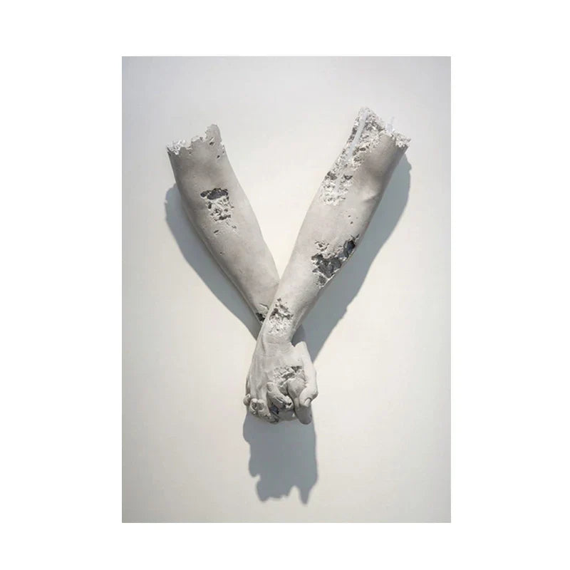 Minimalist Abstract Iron Statue Wall Art Canvas Print for Home Decor