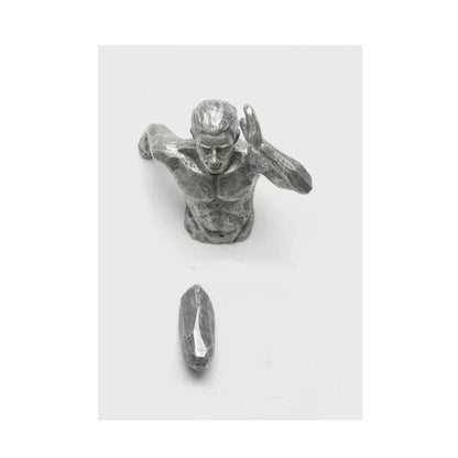 Minimalist Abstract Iron Statue Wall Art Canvas Print for Home Decor