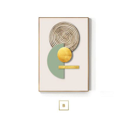 Minimalist Geometric Circles Canvas Wall Art for Modern Home Decor
