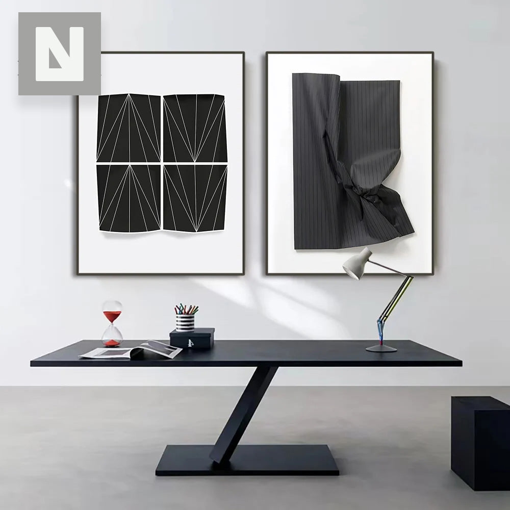 Modern Abstract 3D Effect Canvas Wall Art for Living Room & Bedroom