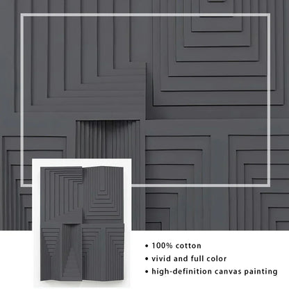 Modern Abstract 3D Effect Canvas Wall Art for Living Room & Bedroom