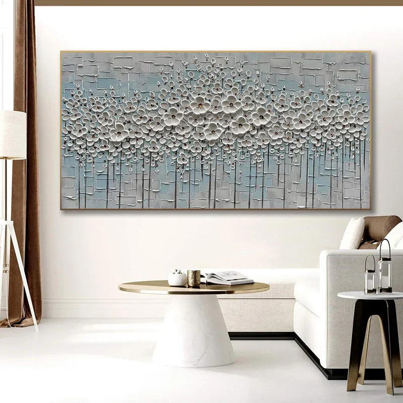 Modern Abstract Flower Tree Canvas Art for Living Room & Office Decor
