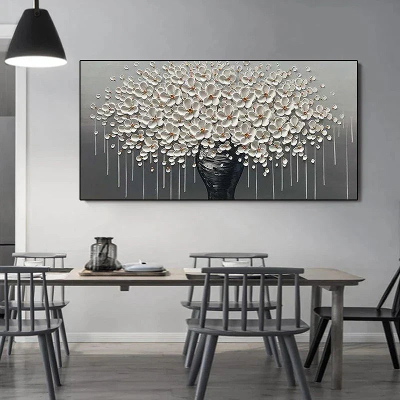 Modern Abstract Flower Tree Canvas Art for Living Room & Office Decor