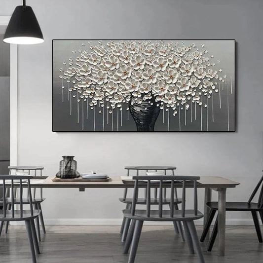 Modern Abstract Flower Tree Canvas Art for Living Room & Office Decor