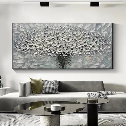 Modern Abstract Flower Tree Canvas Art for Living Room & Office Decor