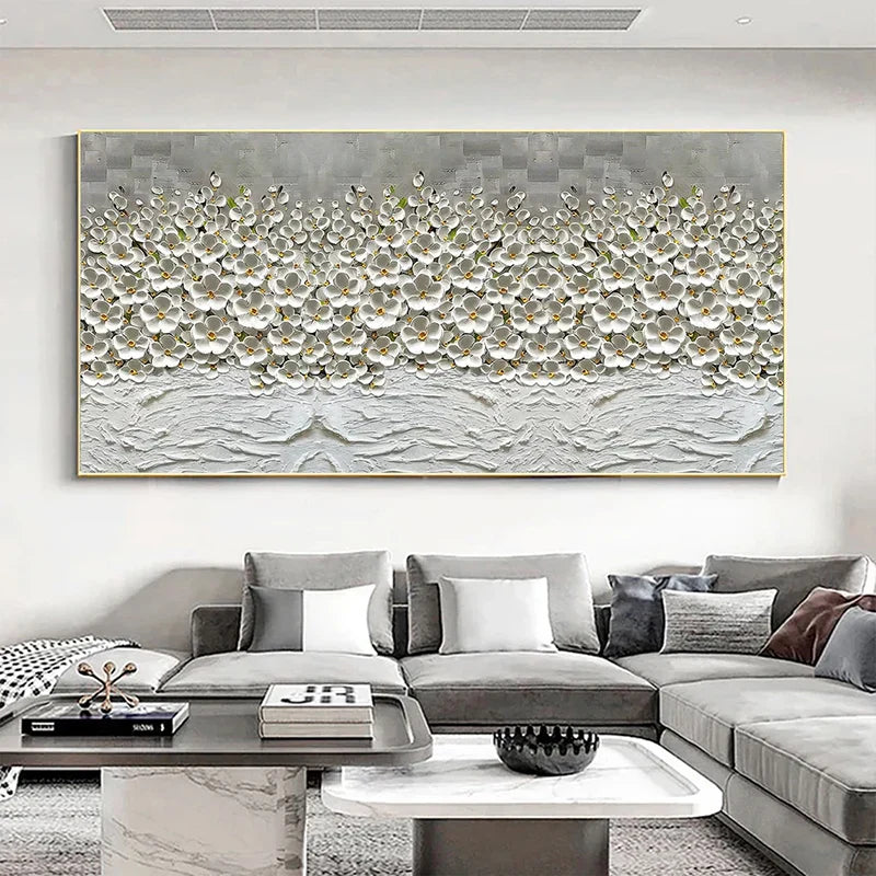Modern Abstract Flower Tree Canvas Art for Living Room & Office Decor
