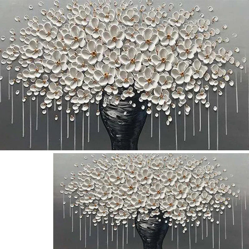 Modern Abstract Flower Tree Canvas Art for Living Room & Office Decor