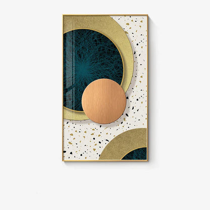 Modern Abstract Geometric Circles Canvas Art for Luxury Home Decor