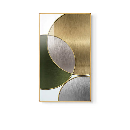 Modern Abstract Geometric Circles Canvas Art for Luxury Home Decor