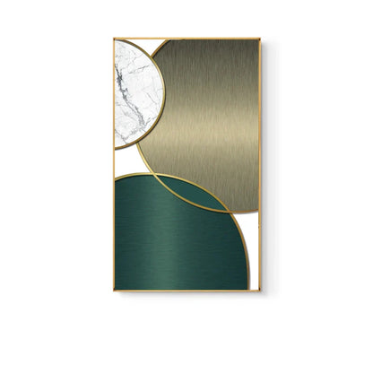 Modern Abstract Geometric Circles Canvas Art for Luxury Home Decor